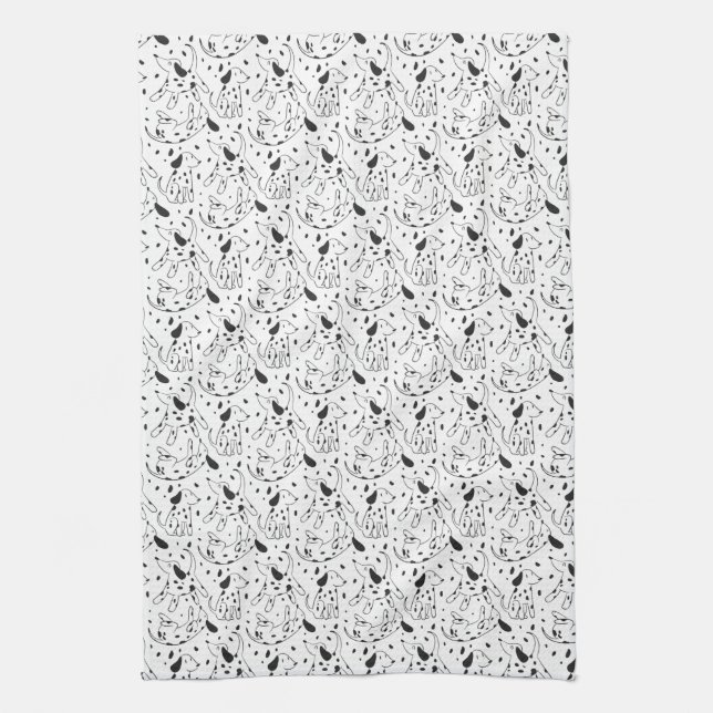 Dalmatian Pattern Kitchen Towel (Vertical)