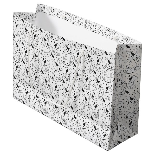 Dalmatian Pattern Large Gift Bag (Front Angled)