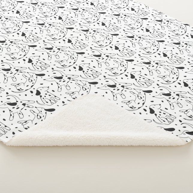 Dalmatian Pattern Sherpa Blanket (3/4)