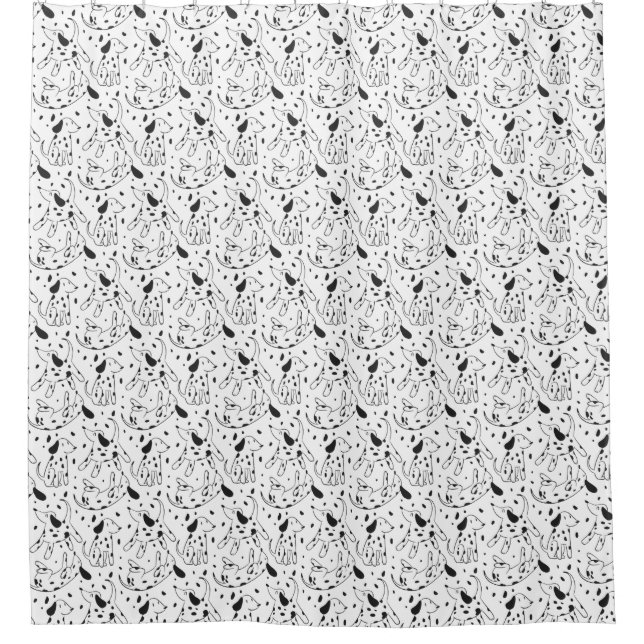 Dalmatian Pattern Shower Curtain (Front)