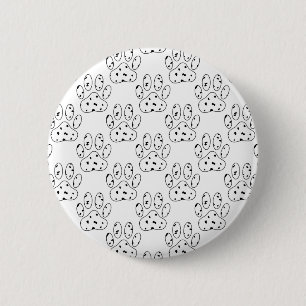 Dalmatian Paw Print Pattern 2 Inch Round Button