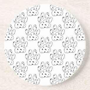 Dalmatian Paw Print Pattern Coaster