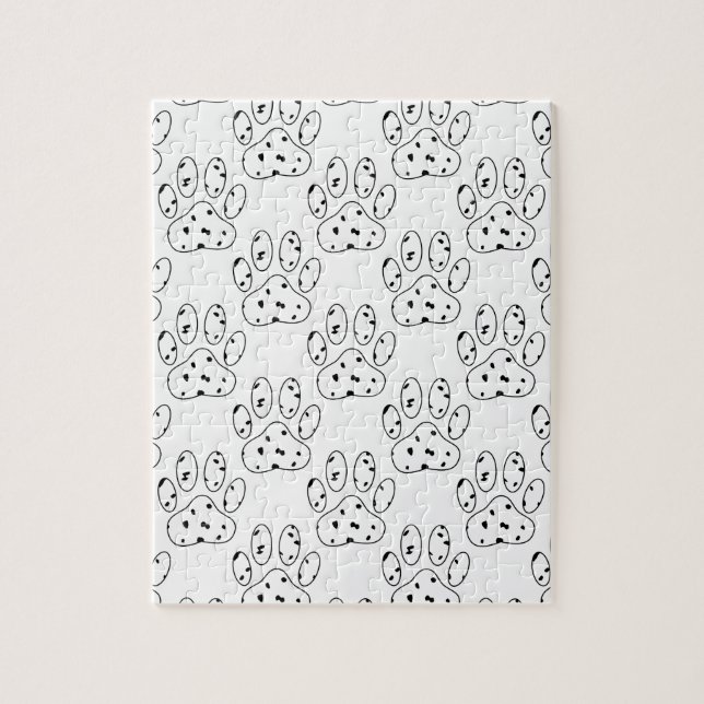 Dalmatian Paw Print Pattern Jigsaw Puzzle (Vertical)