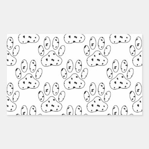 Dalmatian Paw Print Pattern Sticker