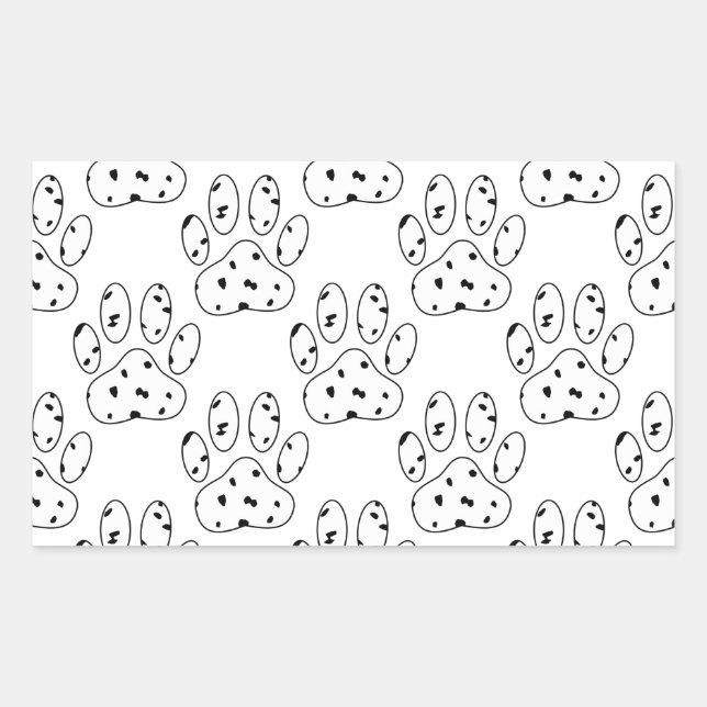 Dalmatian Paw Print Pattern Sticker (Front)