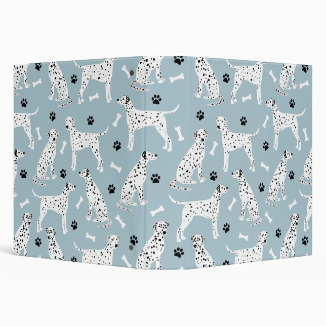 Dalmatian Paws and Bones 3 Ring Binder (Background)