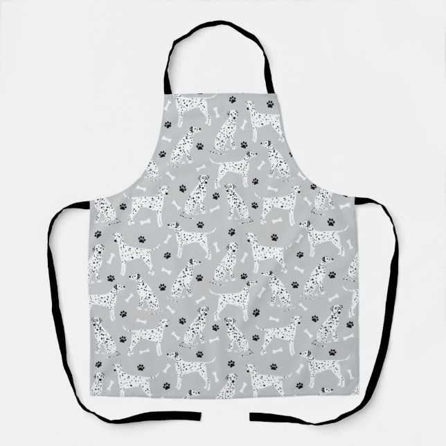 Dalmatian Paws and Bones Apron (Front)