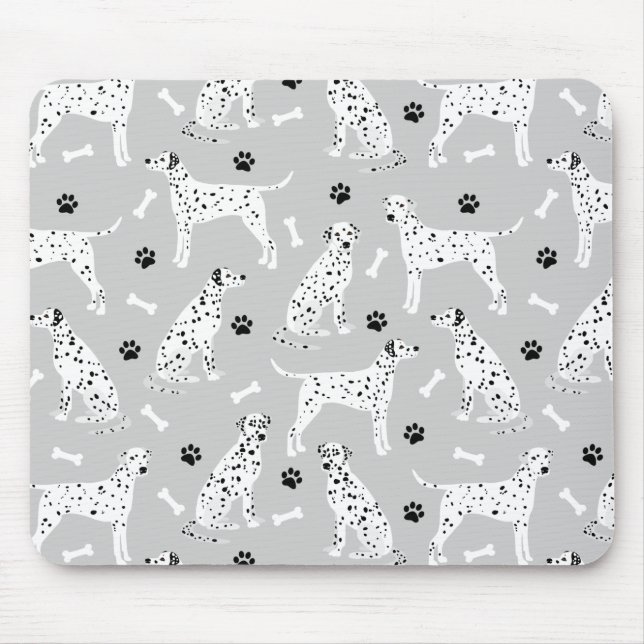 Dalmatian Paws and Bones Mouse Pad (Front)