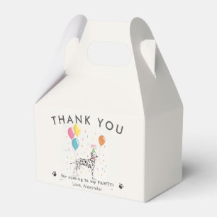 Dalmatian Pawty Puppy Dog Birthday Thank You Favor Box