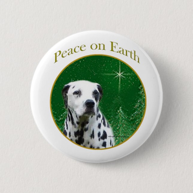 Dalmatian Peace 2 Inch Round Button (Front)