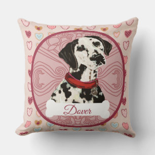 Dalmatian Personalize Valentine Pillow