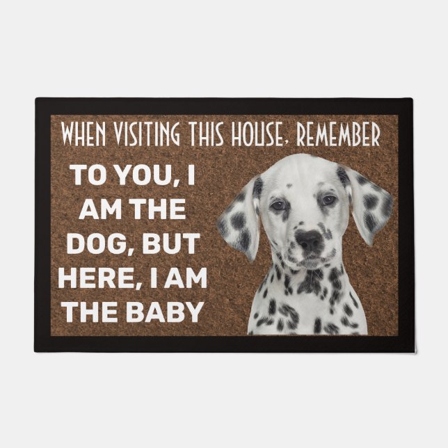 Dalmatian personalized doormat (Front)