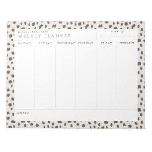 Dalmatian Persuasion Weekly Planner Notepad