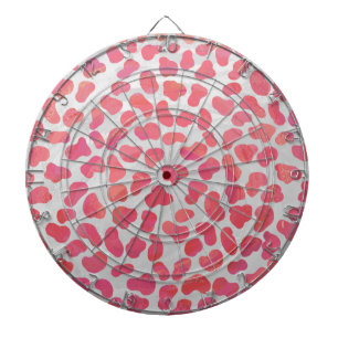Dalmatian Pink and White Print Dartboard