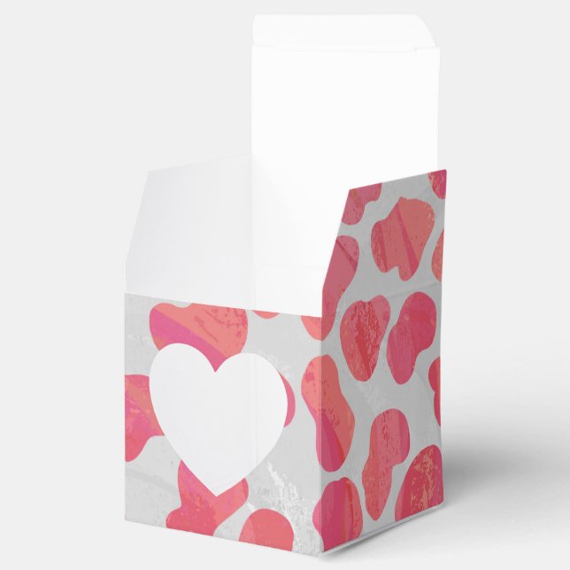 Dalmatian Pink and White Print Favor Box (Opened)