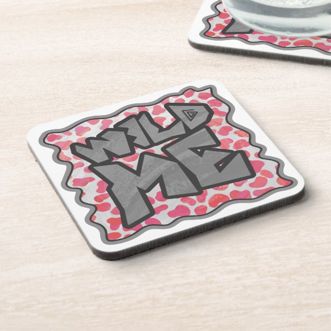 Dalmatian Pink and White Wid Me Coaster (Left Side)