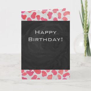 Dalmatian Pink and White with Monogram Card
