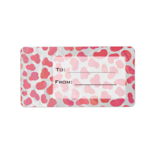 Dalmatian Pink and White with Monogram Label