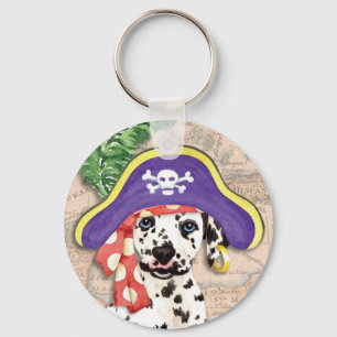 Dalmatian Pirate Keychain