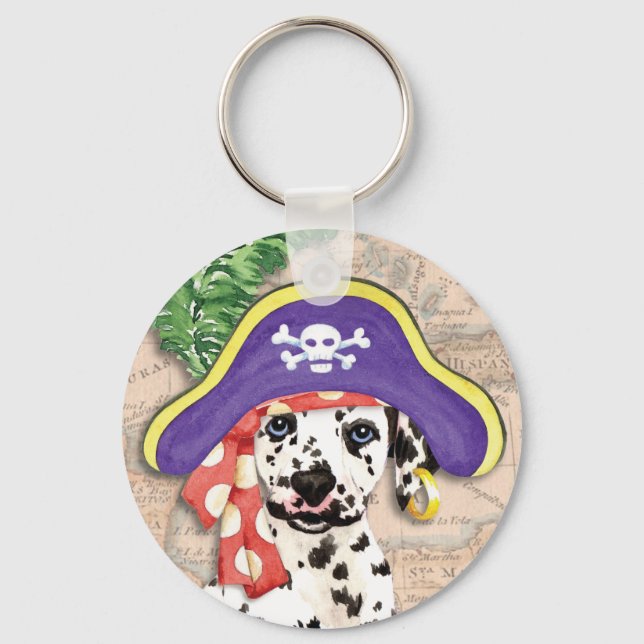 Dalmatian Pirate Keychain (Front)