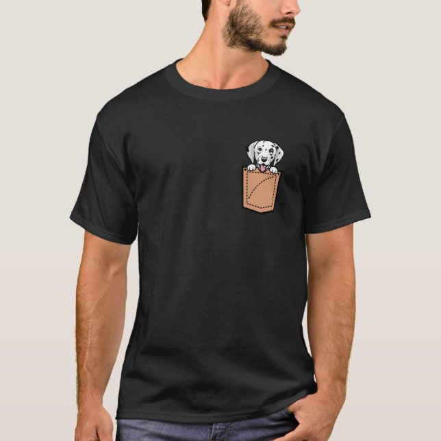 Dalmatian Pocket Dog T-Shirt (Front)