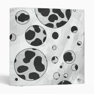 Dalmatian Polka Dot Black and White Binder