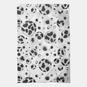 Dalmatian Polka Dot Black and White Kitchen Towel