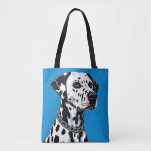 🌸 Dalmatian Pop Art Blue Chic Bold Home Style 🌸 Tote Bag