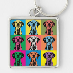 Dalmatian Pop-Art Keychain