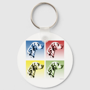 Dalmatian Pop Art Keychain
