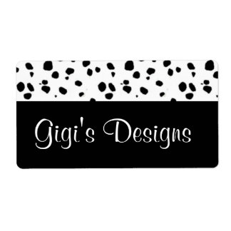 Dalmatian print handmade labels