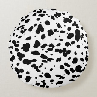 Dalmatian Print Round Pillow