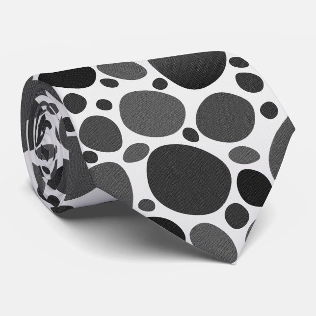 Dalmatian Print with Grey Tie (Rolled)