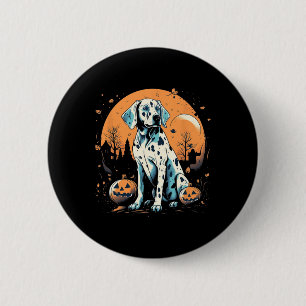Dalmatian Pumpkin Halloween Costume Dog Puppy Men 2 Inch Round Button