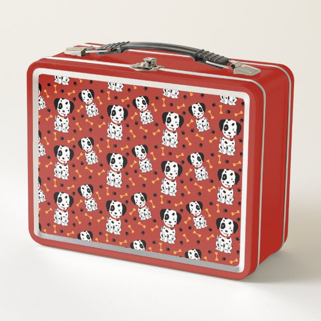 Dalmatian Puppies  Metal Lunch Box (Front)