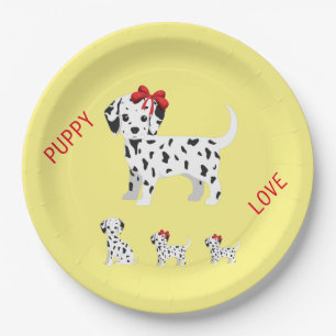 Dalmatian puppies party paper plates. paper plate