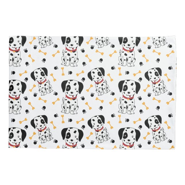 Dalmatian Puppies  Pillowcase (Back)
