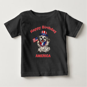 Dalmatian Puppy (2h) Patriotic Kid T-Shirt