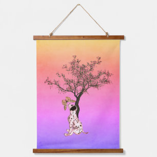 Dalmatian Puppy And Butterfly    Hanging Tapestry