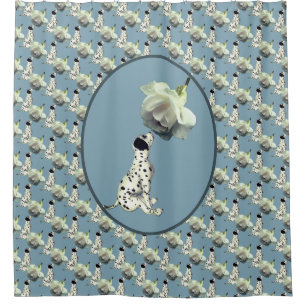 Dalmatian Puppy And Rose Animal Pattern  