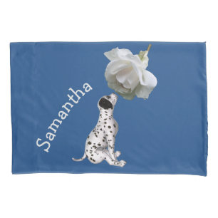 Dalmatian Puppy And Rose Animal   Pillowcase