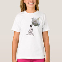 Dalmatian Puppy And White Rose Animal