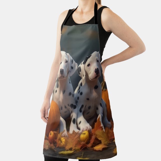 Dalmatian Puppy Autumn Delight Pumpkin  Apron (Insitu)