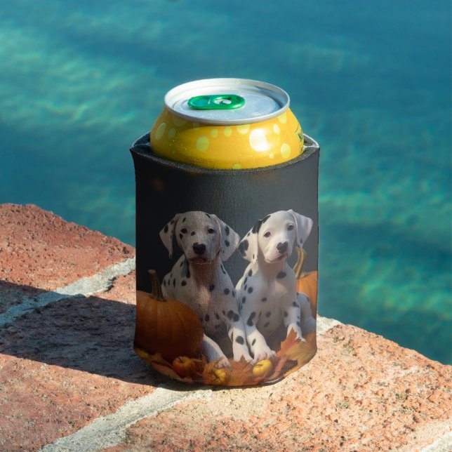 Dalmatian Puppy Autumn Delight Pumpkin  Can Cooler (In Situ Pool)