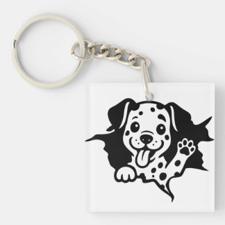 Dalmatian, Puppy, Cartoon Keychain