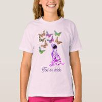 Dalmatian Puppy Colourful Butterflies Personalized