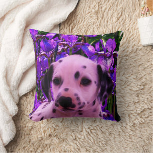 Dalmatian Puppy Dog Art Throw Pillow