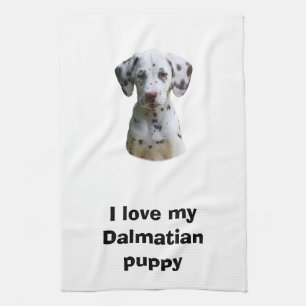 Dalmatian puppy dog photo kitchen towel