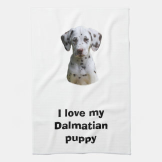 Dalmatian puppy dog photo kitchen towel