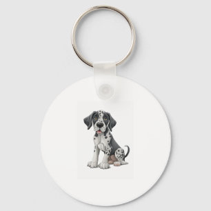 Dalmatian Puppy Dog Premium Scoop Keychain